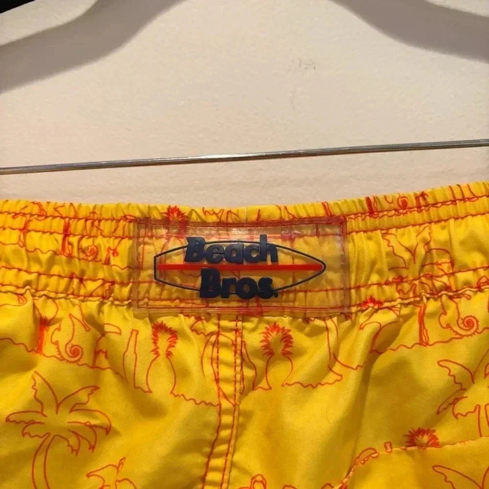 Beach Bros Vintage Mens Swimming Trunks Size M Tropical Vintage Pattern